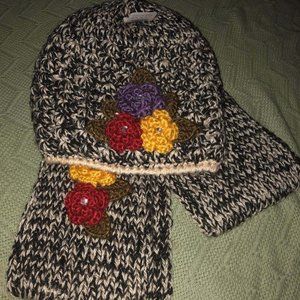 Winter Knit Hat Scarf Set Women's One Size